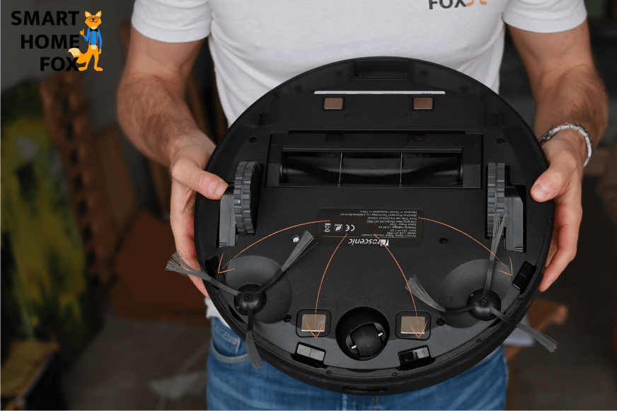 Датчики обнаружения препятствий Proscenic M7 Pro на нижней стороне робота-пылесоса